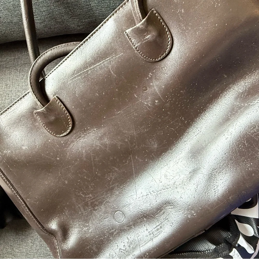 Besozzi Franco Genuine Leather Made Italy Tote Bag Color Brown